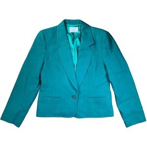 Pendelton Vintage Royal Green Virgin Wool Blazer